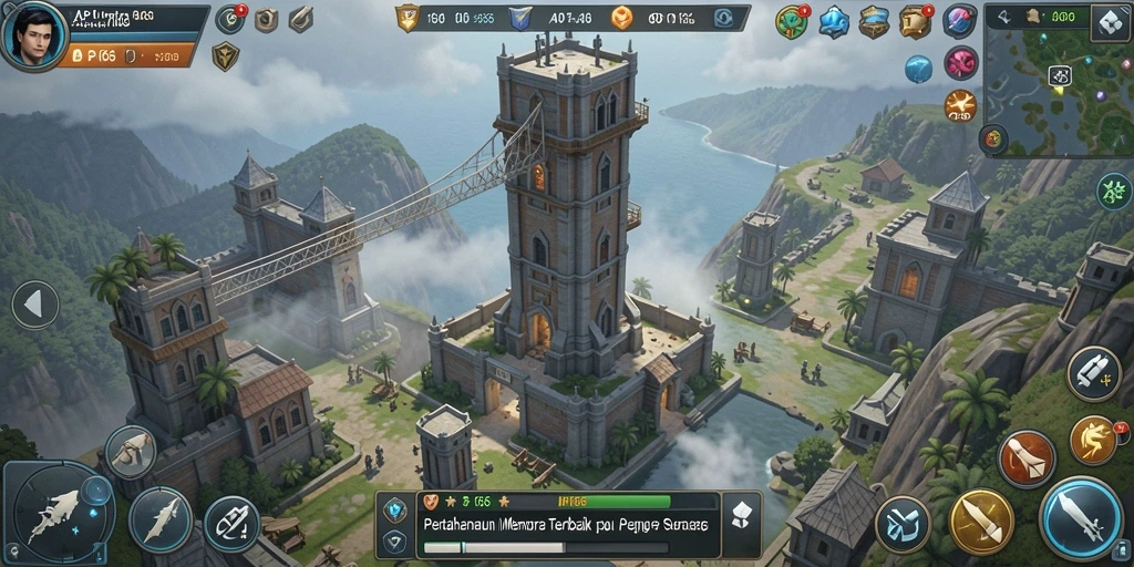 Screenshot gameplay API66 menampilkan aksi Tower Defense yang mendebarkan.