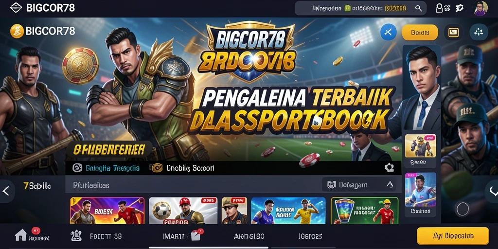 Tampilan screenshot <strong>BIGCOR78</strong> yang menampilkan fitur sportsbook yang menarik.