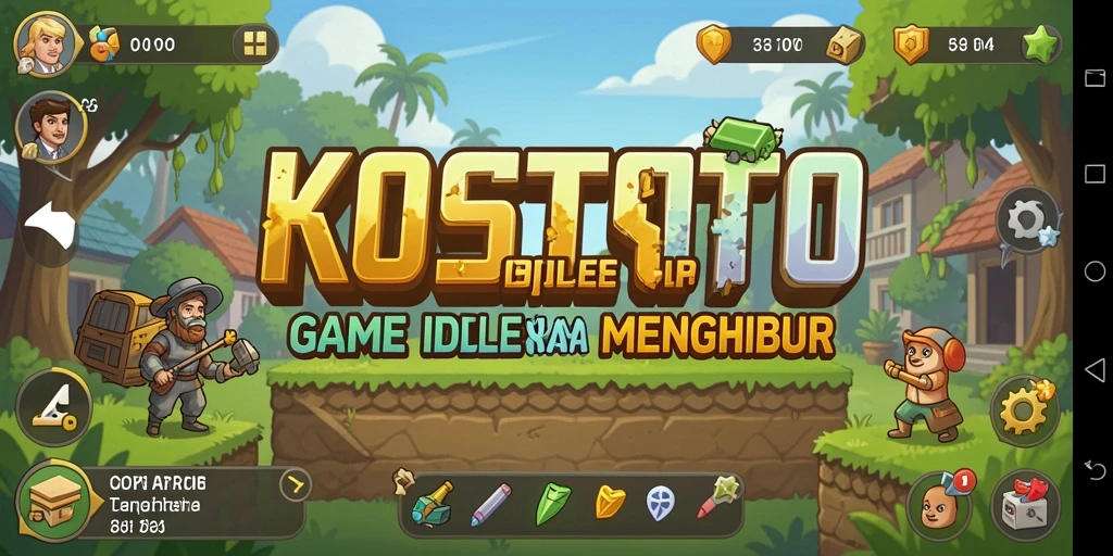 Tampilan gameplay KOSTOTO yang seru dan santai.