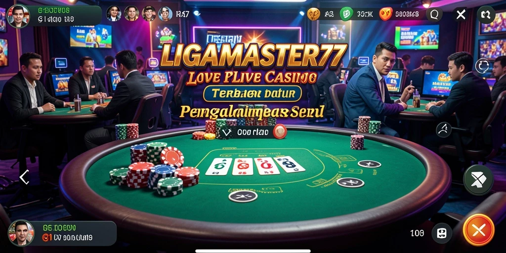 Tangkapan layar menunjukkan dealer langsung dalam permainan Live Casino.