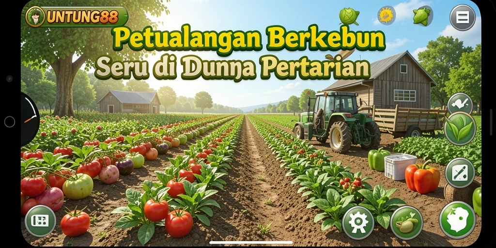 Gameplay seru UNTUNG88 dengan berkebun dan merawat hewan.