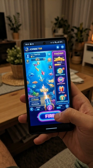 Tampilan antarmuka aplikasi joinbet88 yang modern.